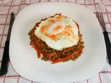 Arvejas salteadas con huevo