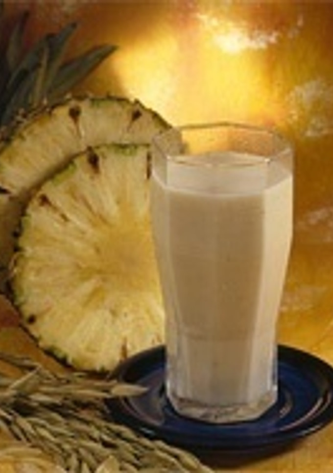 Una foto de Fresco de piña con arroz