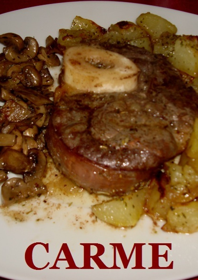 Una foto de Ossobucco de ternera al horno