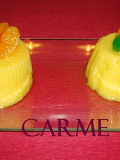 Una foto de Flan de mango light