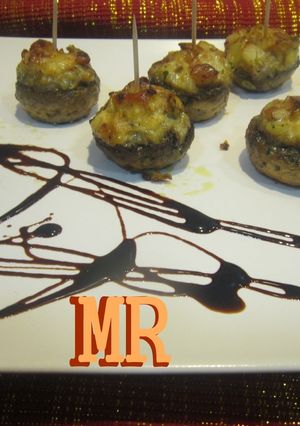 Una foto de Champiñones rellenos de tortilla