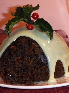 Una foto de Christmas pudding tradicional