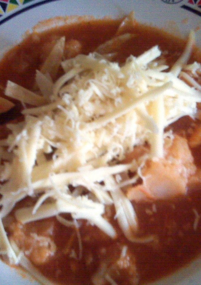 Una foto de Sopa de coliflor con chorizo