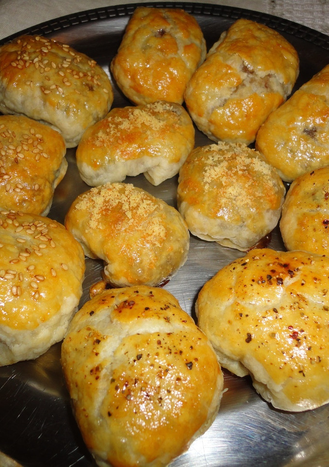 Una foto de Hojaldres rellenos de berenjena y foie