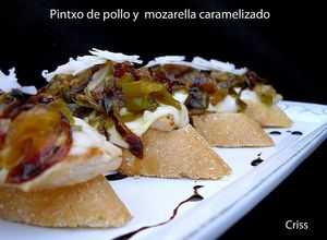 Foto principal de Pintxo de pollo y mozarella caramelizado