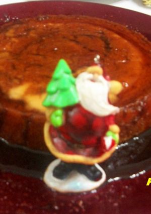 Una foto de Flan de turrón de Jijona al baño Maria