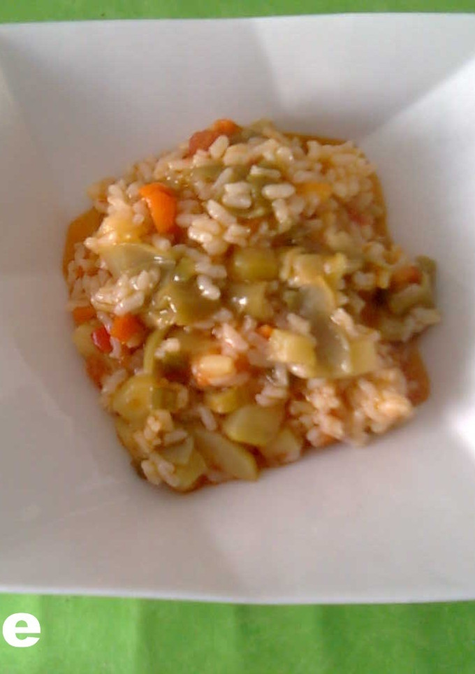 Una foto de Arroz de la huerta