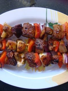 Una foto de Brochetas de solomillo de cerdo