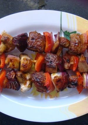 Una foto de Brochetas de solomillo de cerdo