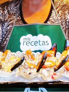 Una foto de Tartaletas de salpicón de mariscos