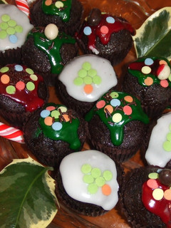 Foto principal de Mini magdalenas de chocolate glaseadas para navidad