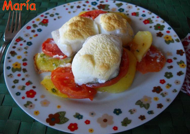 Bacalao con muselina de alioli y perejil