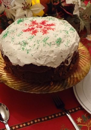 Una foto de Torta praliné de calabaza