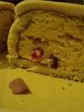 Budín helado con tropiezos de cerezas confitadas Alejandra