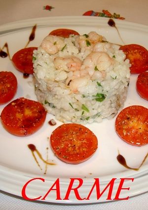 Una foto de Arroz salteado con gambas