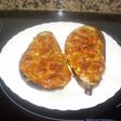 Berenjenas rellenas de solomillo y nata gratinado