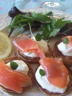 Una foto de Blinis especiales
