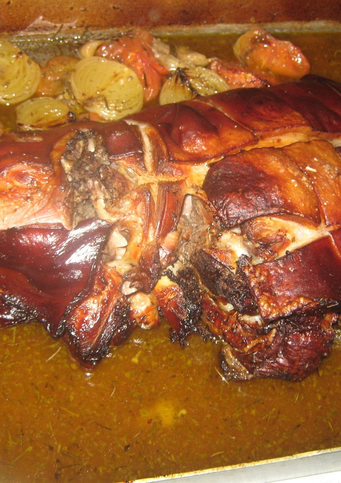 Una foto de Paletilla de jamón al horno