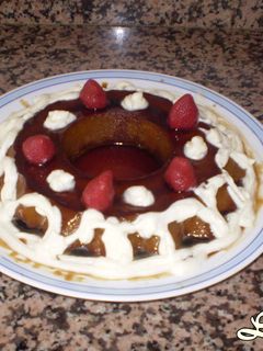 Una foto de Flan de crema catalana con café