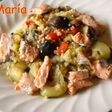Salmón con setas y mijo