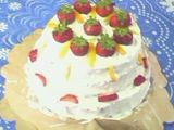 Torta fácil de crema y frutillas