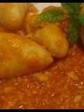 Chipirones rellenos de jamón y gambas