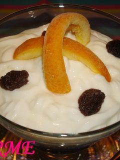 Una foto de Postre de plátano y queso light
