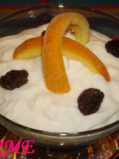 Una foto de Postre de plátano y queso light