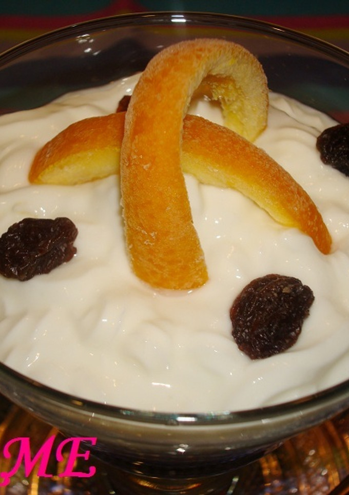 Una foto de Postre de plátano y queso light
