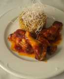 Muslitos de pollo al vino de oporto
