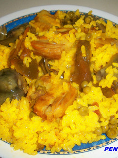 Una foto de Arroz con costillejas y verduras de mi madre