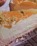 Pastel de queso y albaricoques de mi huerto