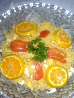 Una foto de Ensalada blanca con pechugas de pollo
