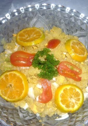 Una foto de Ensalada blanca con pechugas de pollo