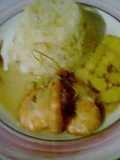 Langostino al ajillo en salsa de ostión