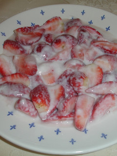Una foto de Fresas con Yogur