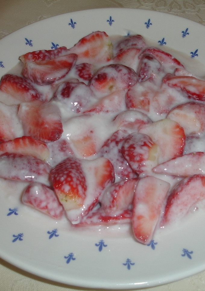 Una foto de Fresas con Yogur