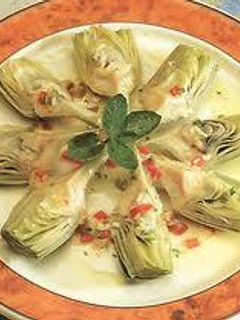 Una foto de Alcachofas con vinagreta al limón