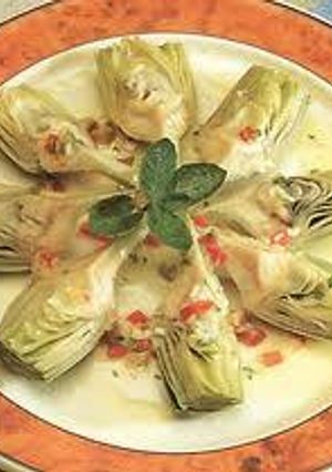 Una foto de Alcachofas con vinagreta al limón
