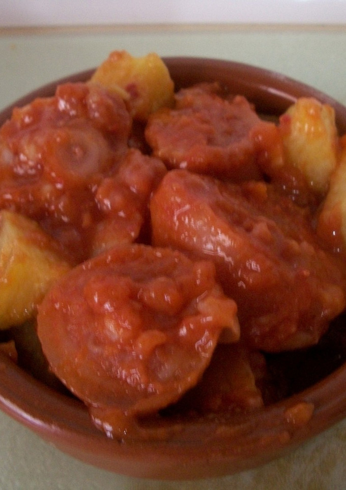 Una foto de Cazuela de rabo de cerdo en salsa picantita