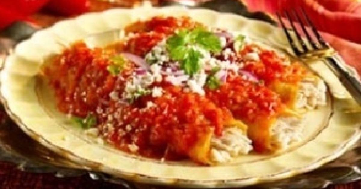 Enchiladas rojas de pollo Receta de lupita- Cookpad