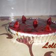 Tarta de queso con miel y frambuesa