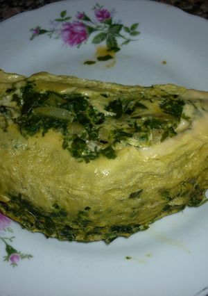 Una foto de Omelette de acelga casero