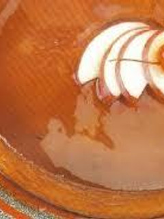 Una foto de Flan de manzana al horno
