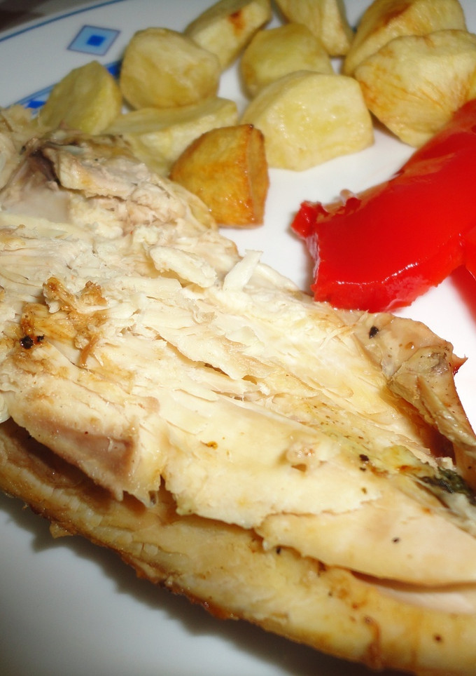 Una foto de Pollo casero al horno