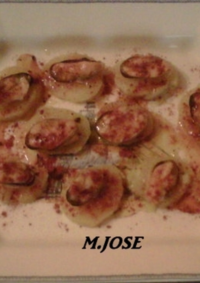 Una foto de Cachelos con mejillones