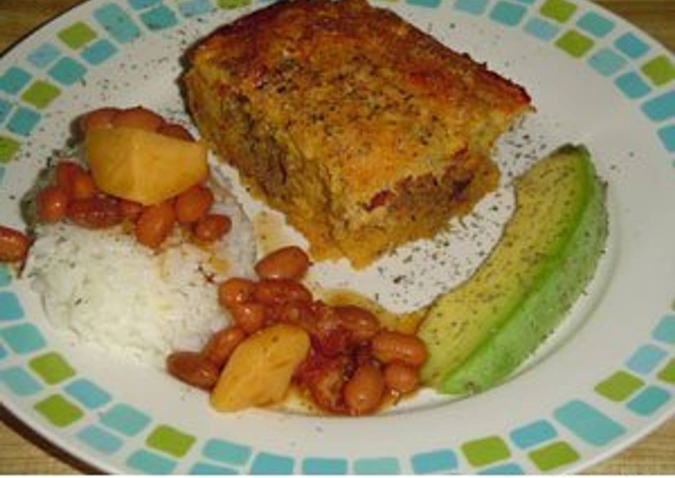 Pastelón de plátano maduro