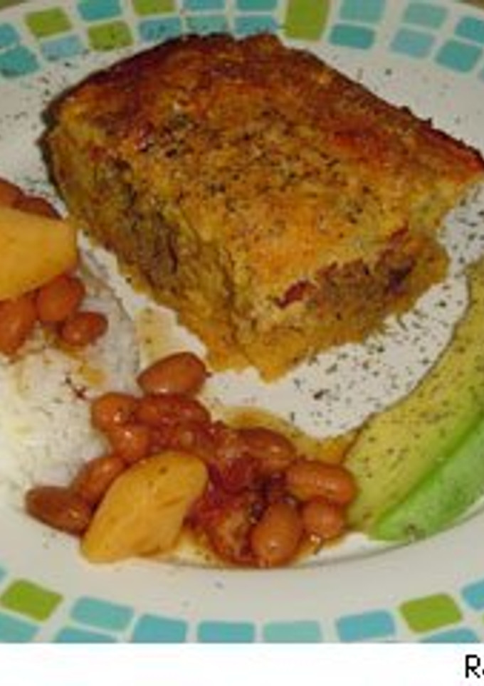 Una foto de Pastelón de plátano maduro