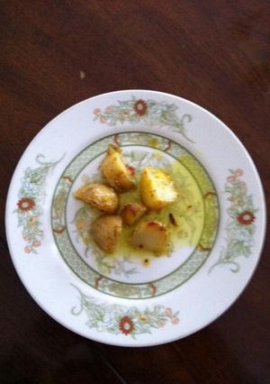 Una foto de Papitas con mostaza al horno