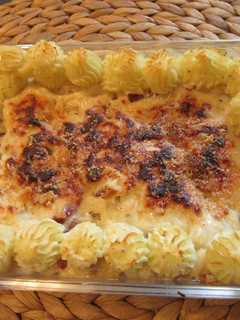 Una foto de Bacalao al gratén